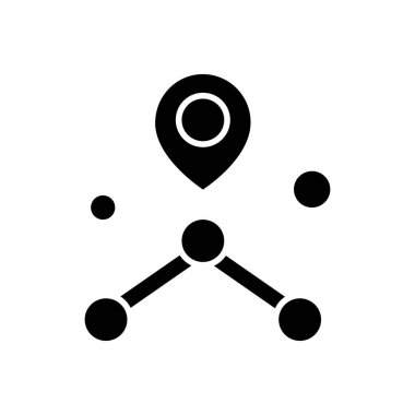 Vektör konumu simge illüstrasyonu