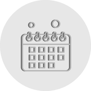 vektör Takvimi Simgesi illüstrasyonu