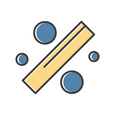 İndirim simgesi vektör illüstrasyonu