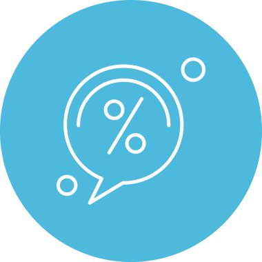 İndirim simgesi vektör illüstrasyonu