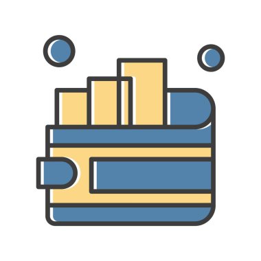 cüzdan ikonu vektör illüstrasyonu