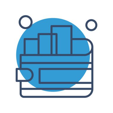 cüzdan ikonu vektör illüstrasyonu