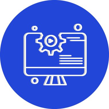 vektör lcd simgesi illüstrasyonu