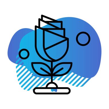 Vektör Çiçeği Simgesi illüstrasyonu