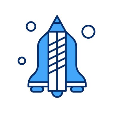 roket ikonu vektör illüstrasyonu