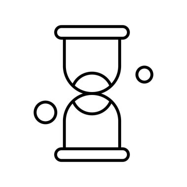 vektör kum saati simgesi illüstrasyonu