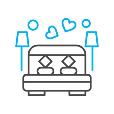 vektör yatak odası simgesi 