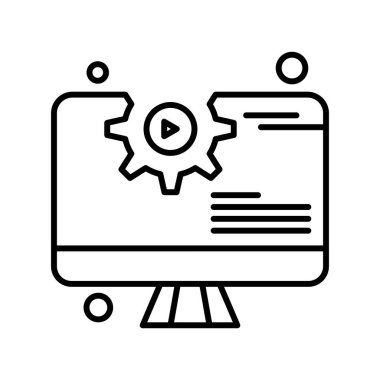 vektör lcd simgesi illüstrasyonu