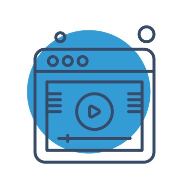 vektör ana hatları web sitesi simgesi 