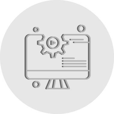 vektör lcd simgesi illüstrasyonu