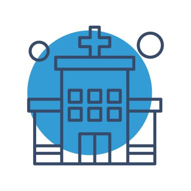 vektör hastane simgesi illüstrasyonu