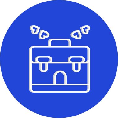 Evrak çantası simgesinin vektör illüstrasyonu