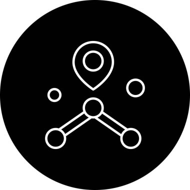 Vektör konumu simge illüstrasyonu