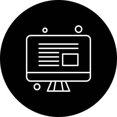  vektör lcd simgesi illüstrasyonu