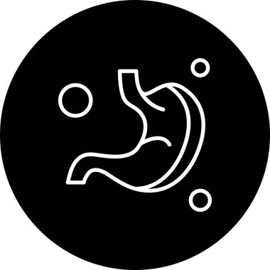  vektör mide simgesi illüstrasyonu