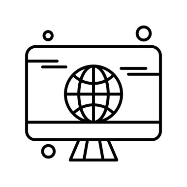  vektör lcd simgesi illüstrasyonu