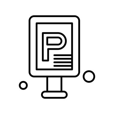  vektör park işareti Ico