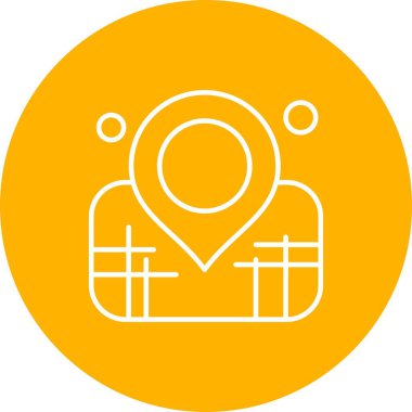 Vektör konumu simge illüstrasyonu