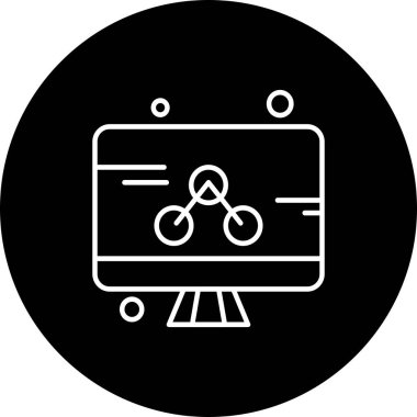  vektör lcd simgesi illüstrasyonu