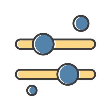 Eşitleyici Simgesinin vektör illüstrasyonu