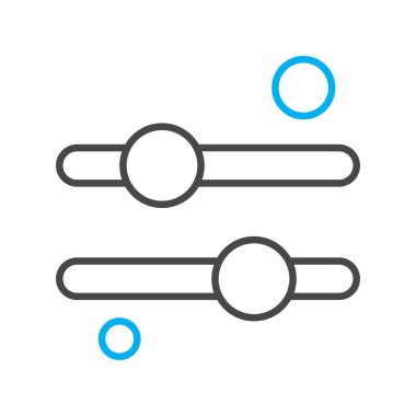 Eşitleyici Simgesinin vektör illüstrasyonu