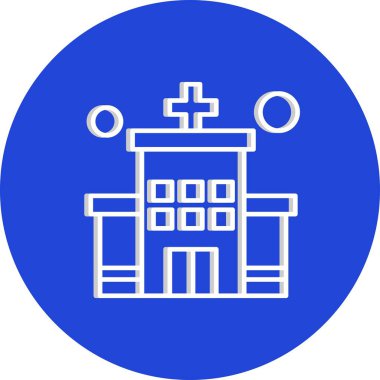 vektör hastane simgesi illüstrasyonu