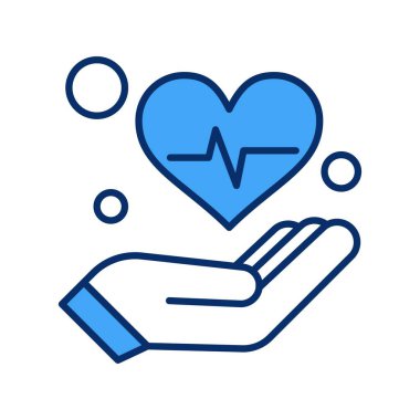 Vektör kalp atışı Ico