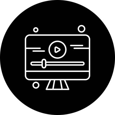 vektör lcd simgesi illüstrasyonu