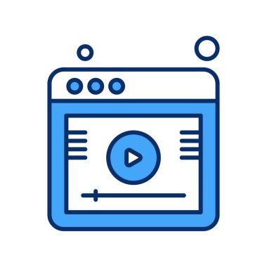 vektör ana hatları web sitesi simgesi 