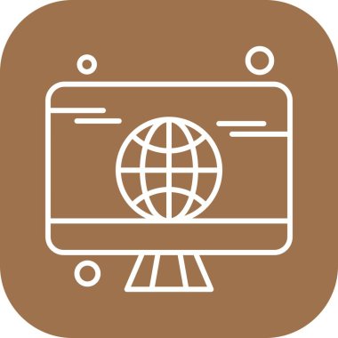 vektör lcd simgesi illüstrasyonu