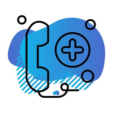 Vektör telefon simgesi illüstrasyonu