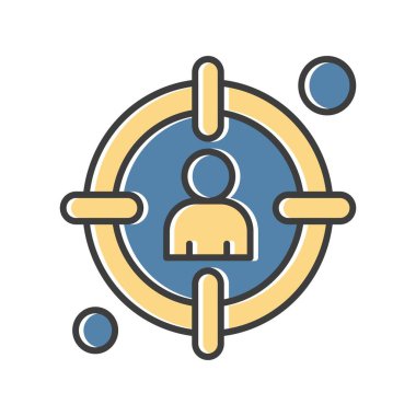 vektör hedef simgesi illüstrasyonu