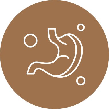  vektör mide simgesi illüstrasyonu