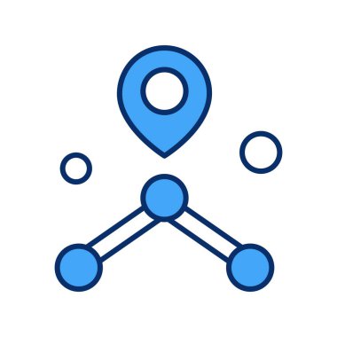 Vektör konumu simge illüstrasyonu