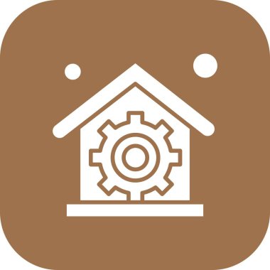  Ev simgesinin vektör illüstrasyonu