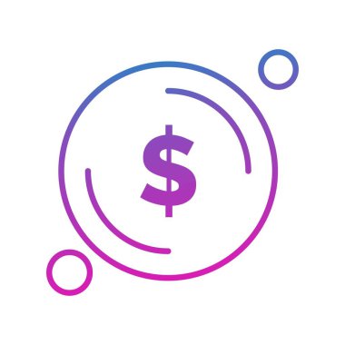 Dolar simgesi vektör illüstrasyonu