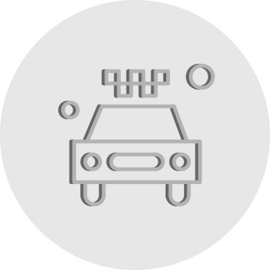  Taksi simgesinin vektör illüstrasyonu