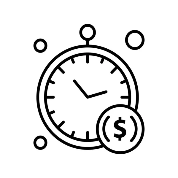 Vector Icono Del Reloj Ilustración — Vector de stock
