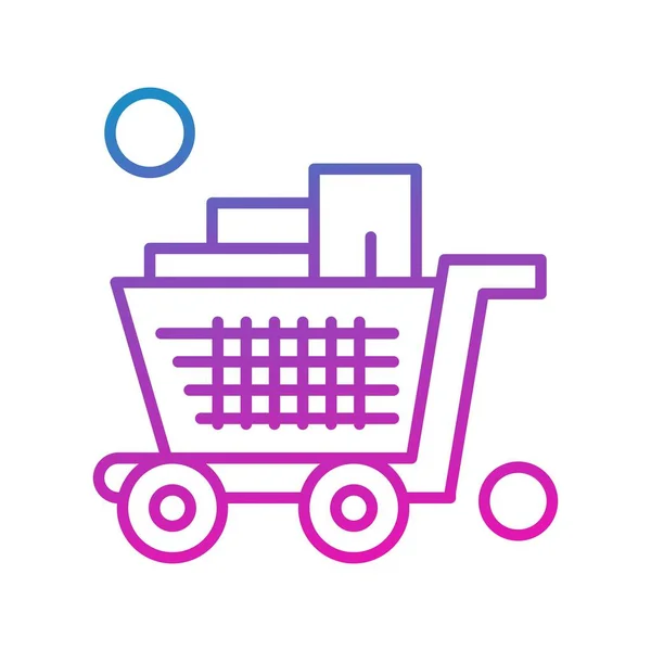 Trolley Pictogram Vector Illustratie — Stockvector