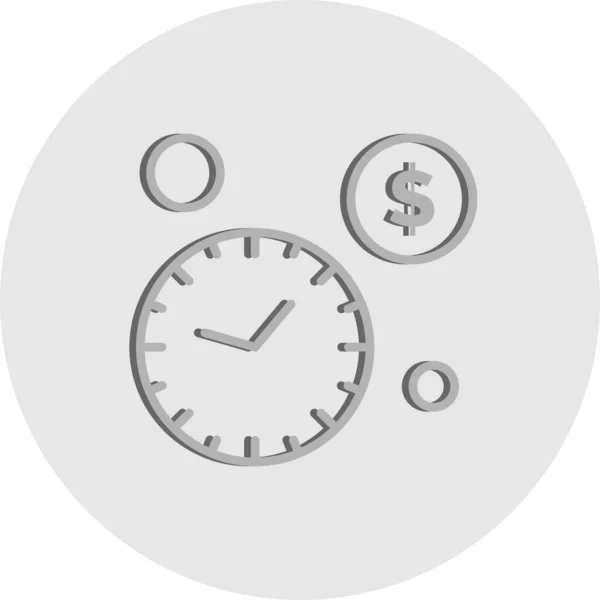 Vector Icono Del Reloj Ilustración — Archivo Imágenes Vectoriales