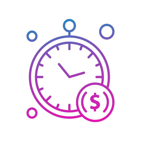 Vector Clock Icon Illustration — Stock Vector