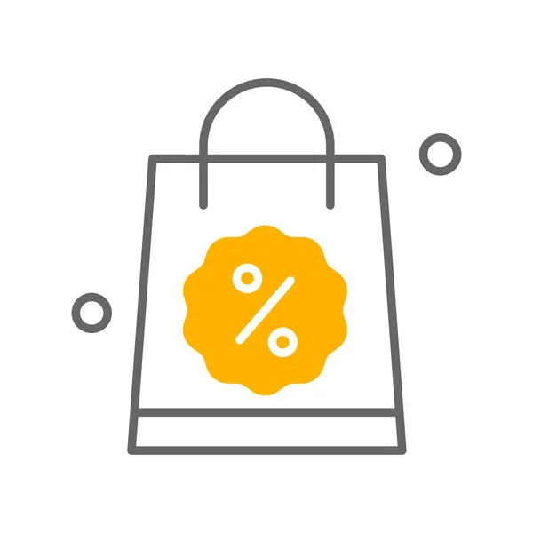 Bolsa Compras Vector Icono — Archivo Imágenes Vectoriales