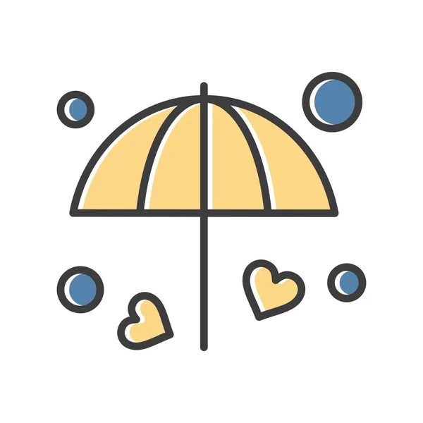 Vázlat Esernyő Ikon Vektor Illusztráció — Stock Vector