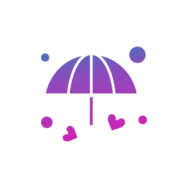 Outline Umbrella Icon Vector Illustration — Stock Vector