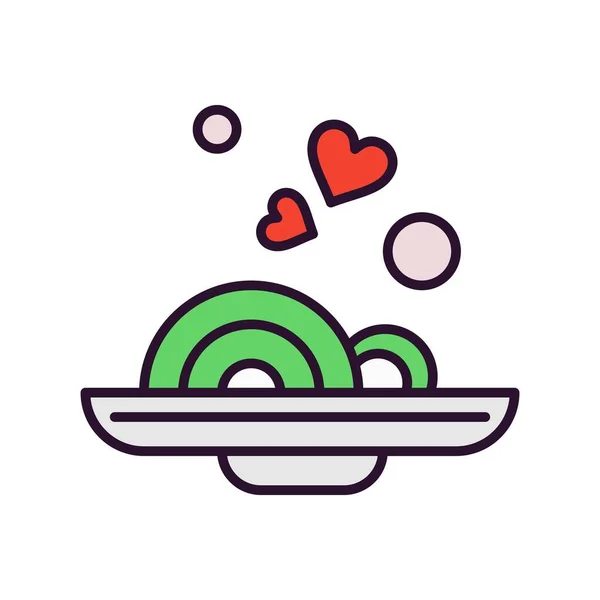 Icono Ilustración Vector Alimentos — Vector de stock