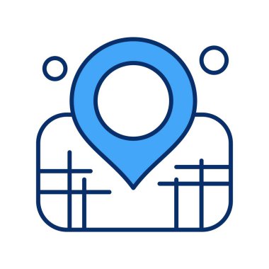 Vektör konumu simge illüstrasyonu