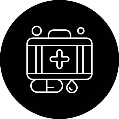 bavul ikonu vektör illüstrasyonu