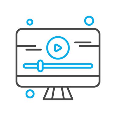 vektör lcd simgesi illüstrasyonu