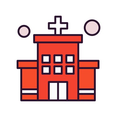 vektör hastane simgesi illüstrasyonu