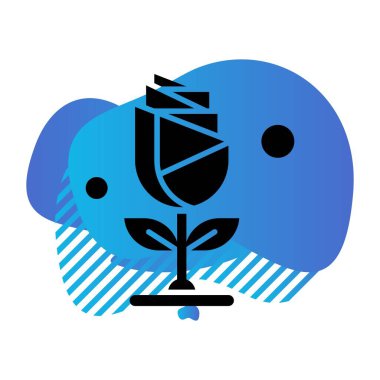 Vektör Çiçeği Simgesi illüstrasyonu